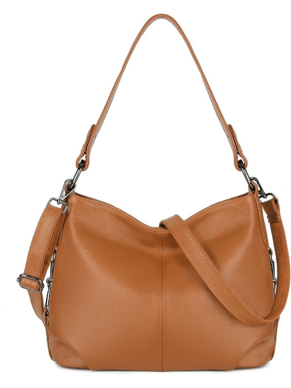 Stylish Women's Real Leather Hobo Shoulder Bag & Crossbody Purse - Versatile